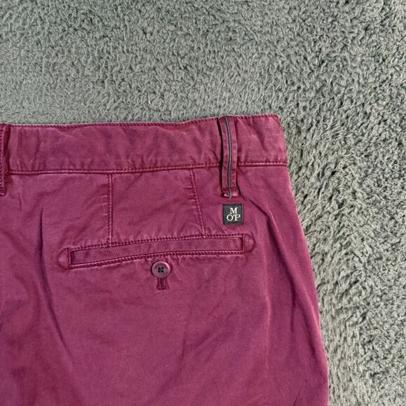 Marc O'Polo Pants Mens 34x34 Red Modern Vernik Slim Straight Fit Stretch Chinos - Picture 11 of 16